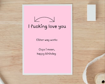 Tarjeta de cumpleaños picante para él, tarjeta de cumpleaños atrevida para esposo, tarjeta de cumpleaños para novio, tarjeta con juego de palabras, regalo de cumpleaños, tarjeta de aniversario
