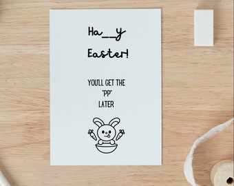 Dirty Easter Funny Adult Easter Card | Dirty Spring Holiday Card Easter Candy For Husband For Wife For Boyfriend For Girlfriend FWB Card