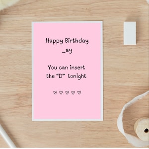 Schmutzige Geburtstagskarte für ihn, Raunchy Geburtstagskarte für Mann, Freund Geburtstagskarte, Wortspielkarte, Geburtstagsgeschenk, Jubiläumskarte
