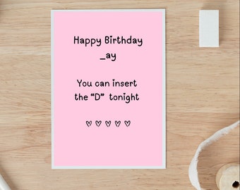 Dirty Birthday Card for Him, Raunchy Birthday Card for Husband, Boyfriend Birthday Card, Birthday Gift, Birthday Cards for boyfriend
