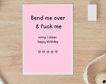 Carte d'anniversaire sale pour lui, carte d'anniversaire torride pour mari, carte d'anniversaire de petit ami, cadeau d'anniversaire, cartes d'anniversaire pour petit ami