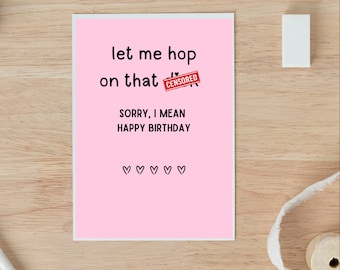 Dirty Birthday Card for Him, Raunchy Birthday Card for Husband, Boyfriend Birthday Card, Birthday Gift, Birthday Cards for boyfriend