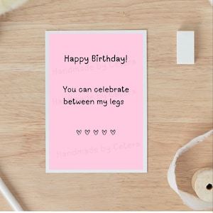 Cartão de aniversário sujo para ele, cartão de aniversário atrevido para o marido, cartão de aniversário do namorado, cartão de trocadilho, presente de aniversário, cartão de aniversário