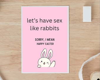 Dirty Easter Funny Adult Easter Card | Dirty Spring Holiday Card Easter Candy For Husband For Wife For Boyfriend For Girlfriend FWB Card