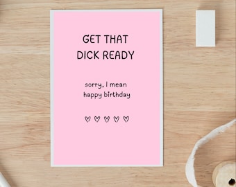 Carte d'anniversaire sale pour lui, carte d'anniversaire torride pour mari, carte d'anniversaire de petit ami, carte de jeu de mots, cadeau d'anniversaire, carte d'anniversaire