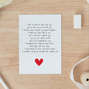Carte d'amour sale pour lui, carte d'amour torride pour mari, carte d'amour de petit ami, carte de jeu de mots, cadeau petit ami, carte d'anniversaire, carte de Saint-Valentin