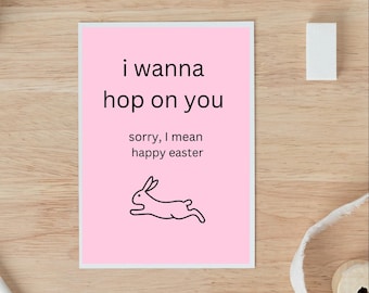 Dirty Easter Funny Adult Easter Card | Dirty Spring Holiday Card Easter Candy For Husband For Wife For Boyfriend For Girlfriend FWB Card