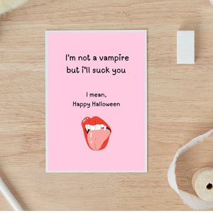 Cartão de Halloween sujo para ele, cartão de Halloween de amor atrevido para marido, cartão de amor de namorado, cartão de trocadilho, presente de namorado, cartão de Halloween