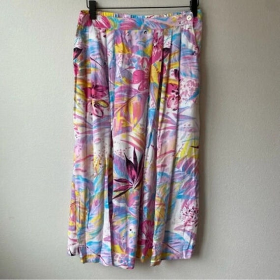 Allan Edwards Vintage 80s Bright Tropical Print M… - image 2