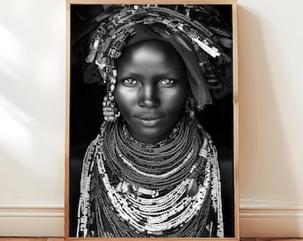Black Woman Art Print: Afrocentric Portrait Photography (Digital Download)