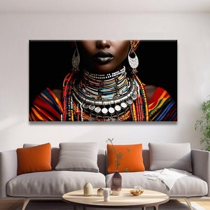 Black Woman Art, African Wall Art ,  vintage Gallery Wall , Digital wall art   ,  extra large wall art , photography artwork