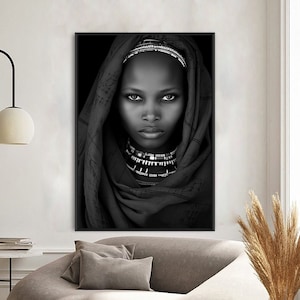 Black Woman Art , African art ,  Black and white art , photography artwork , digital prints , wall art printable , extra large wall art