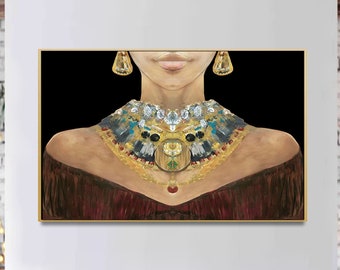 Black Woman Art Print, Fashion Wall Art, Extra Large (Digital Download)