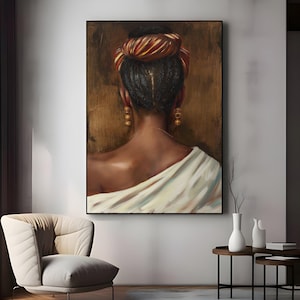 Painting Art print ,Afro American Art , Black Woman Art , Gallery Wall Art , Afrocentric Art , Beauty Art , Digital prints , Extra large art