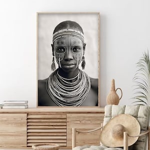 Black Woman Art, Black And White Wall Art , Photography artwork  , African art , Printable wall art ,  extra large wall art