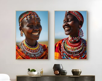 African Woman Portrait Print: Ethnic Wall Art (Digital Prints)