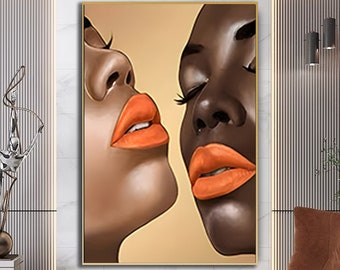 African Art Print, Feminism, Two Shades Of Brown (Digital Download)