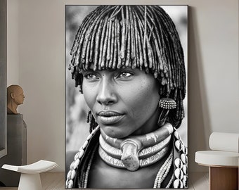 Black Woman Portrait Print: Ethnic African Wall Art (Digital Download)