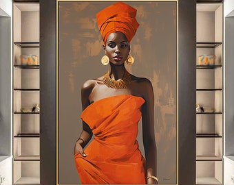 African Woman Art Print, Extra Large Wall Art (Digital Download)