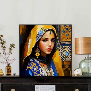 Belleza marroquí, marroquí, decoración marroquí, arte de pared digital, arte africano, arte imprimible, arte de pared extra grande