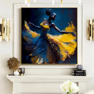 Dance Art print , Dance Artwork , Ballerina Artwork , Ballerina Painting On Canvas , Dancing Girl Oil Painting Abstract ,  Digital prints