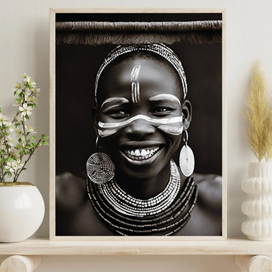 Black Tribal Art , African Art , , Black and White Art , Printable Art