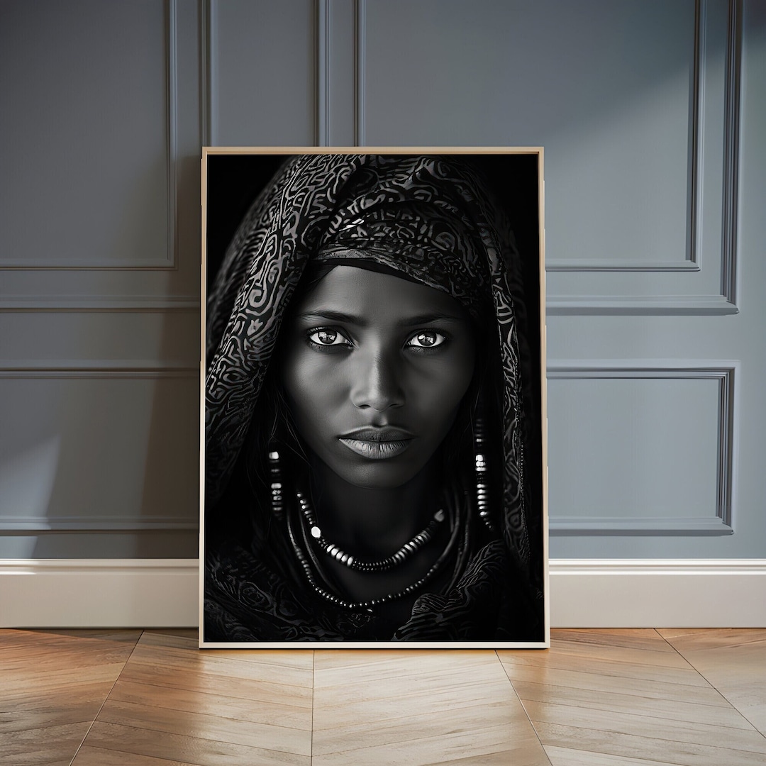 Black Woman Art , Black and White Art , Photography Artwork , African