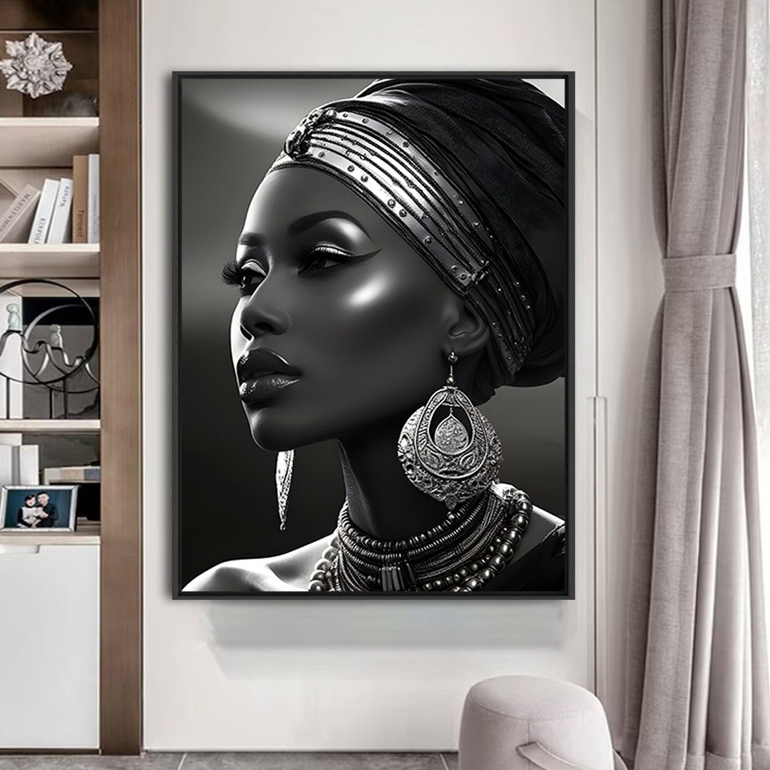 Black Woman Art , African Art , Black and White Art , Photography