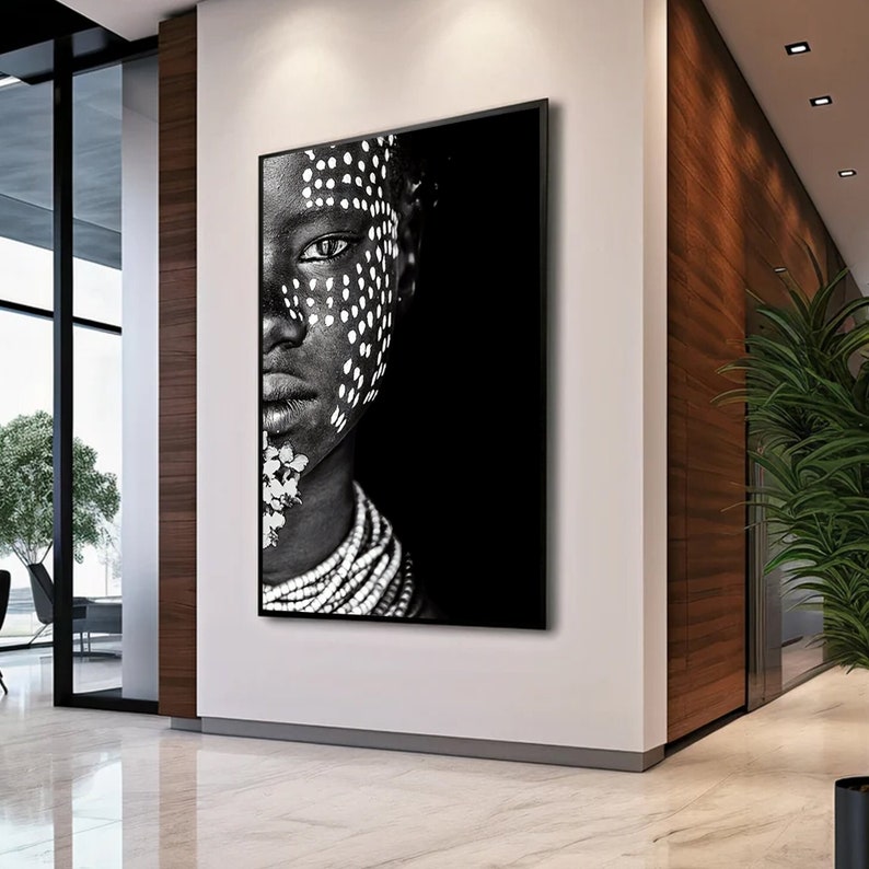 Black Art Black and White Wall Art African Art Printable Etsy