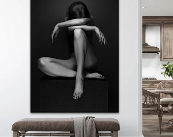 Black and White Figure Art, Large Photography Print (Digital Prints)