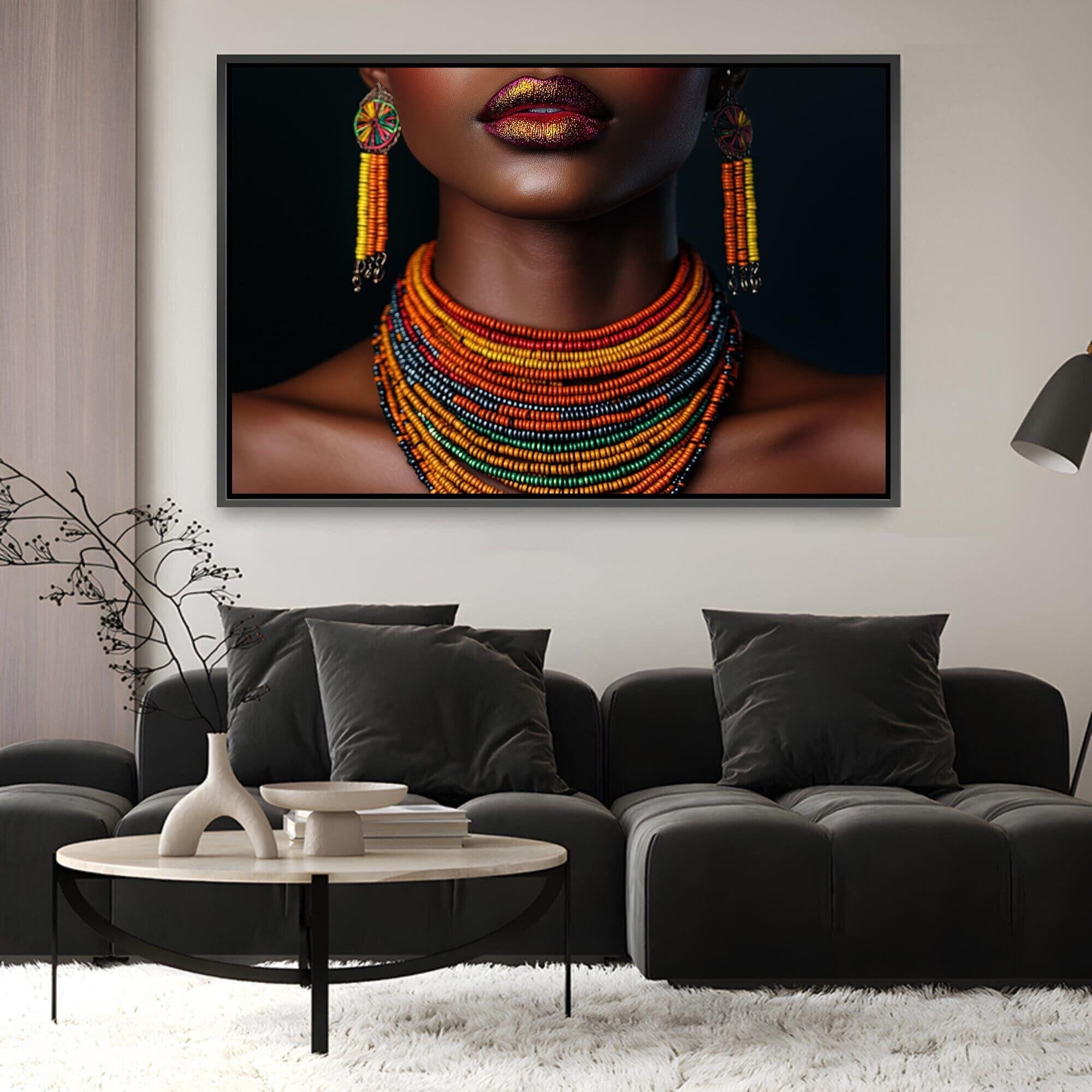 African Woman Wall Art , African Photography Art , Woman Portrait Digital Download , Ethnic Wall Decor , Black Woman Art Print ,