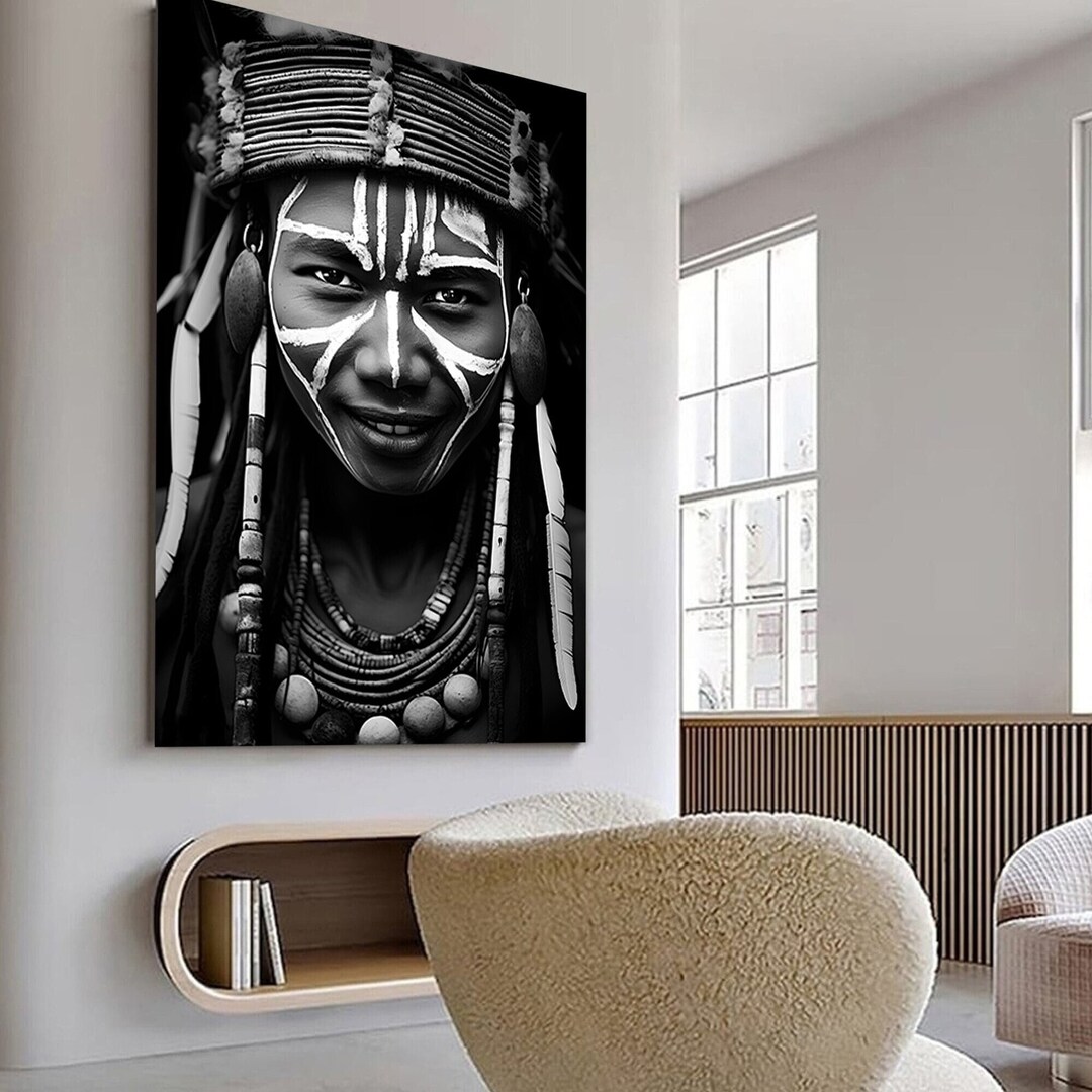 Black Art Black and White Wall Art African Art Ethnic Etsy