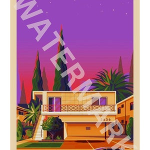 House Retro Wall Art | Vintage Wall Art | Retro Printable Art | Pop Art Poster | Contemporary Wall Art | | Exhibition Poster