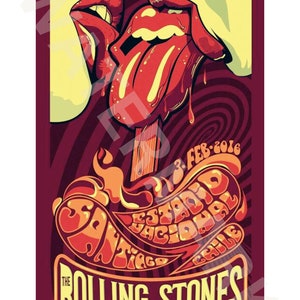 Arte da parete retrò dei Rolling Stones / Arte da parete vintage / Arte stampabile retrò / Poster Pop Art / Arte da parete contemporanea / / Poster della mostra