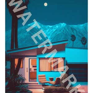 Modern House Retro Wall Art | Vintage Wall Art | Retro Printable Art | Pop Art Poster | Contemporary Wall Art | | Exhibition Poster