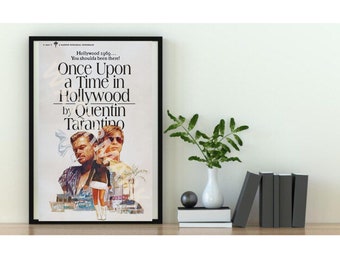 Poster Once Upon A Time In Hollywood – Impression Sur Toile – Format 30 X 45 Cm – Sans Cadre – Décoration Murale Salon