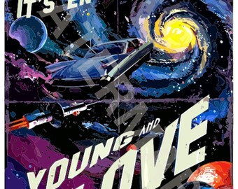 Space Movie Retro Wall Art | Vintage Wall Art | Retro Printable Art | Pop Art Poster | Contemporary Wall Art |  | Exhibition Poster