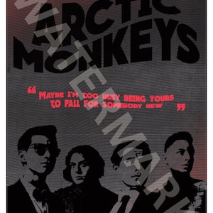 Arctic Monkeys Retro Wall Art | Vintage Wall Art | Retro Printable Art | Pop Art Poster | Contemporary Wall Art | | Exhibition Poster