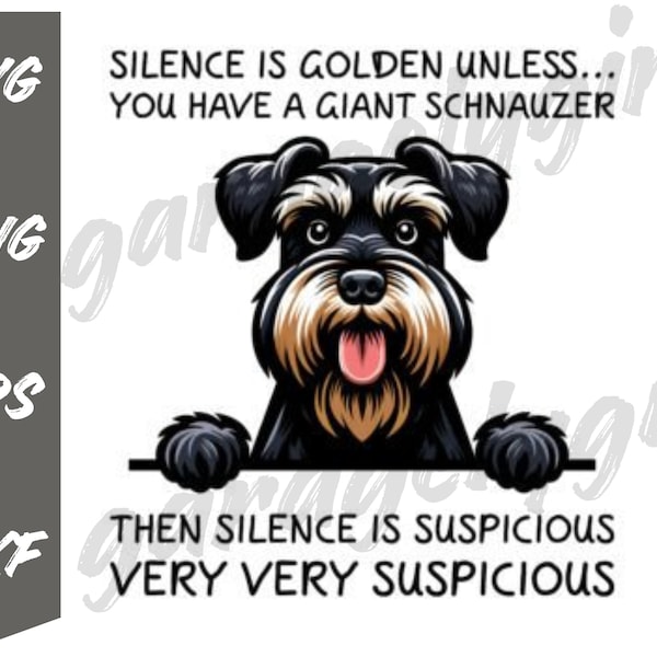 Giant Schnauzer dog | Commercial | dog mom | Giant Schnauzer Logo | Ai SVG PNG EPS dxf Clipart Vector Cricut Cut File Tumbler T-shirt Decor