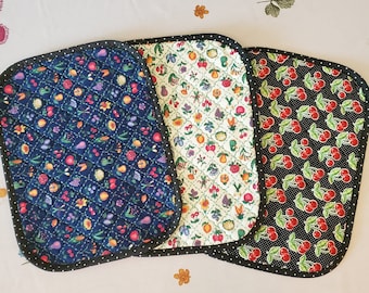 Casserole Mat - Counter Hot Pad- Table Topper, Handmade  11."5 by 15.5" shipping included Unique Enlarged Pot Holder