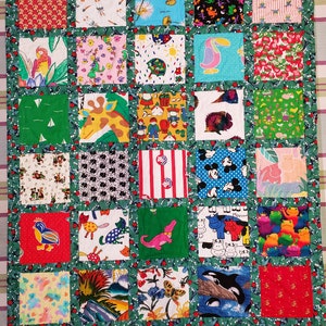 I Spy Ladybugs Handmade Baby Quilt, Retro Fabrics