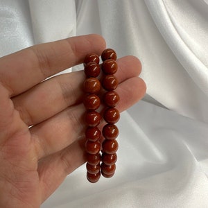 Red Jasper Beaded Bracelet