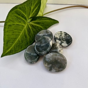 Green Moss Agate Worry Stone