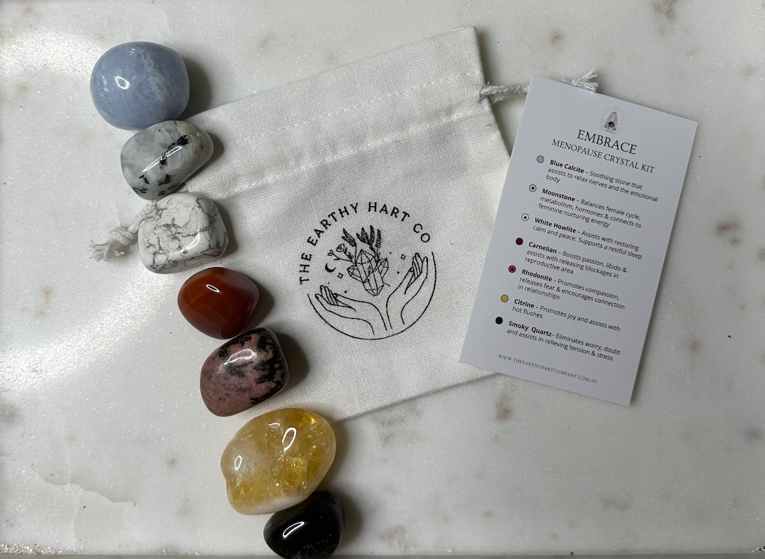 Menopause Crystal Kit With Empowering Hypnosis Menopause Healing Audio Etsy
