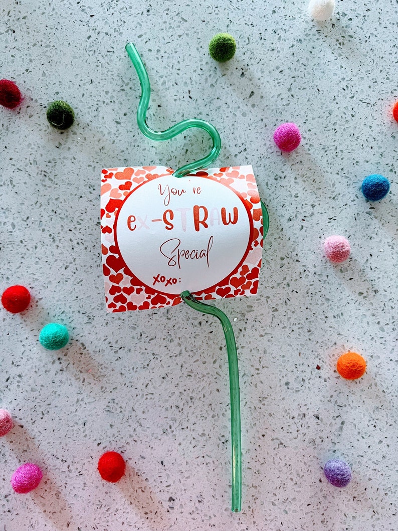 Crazy Straw Valentineinstant Download Etsy