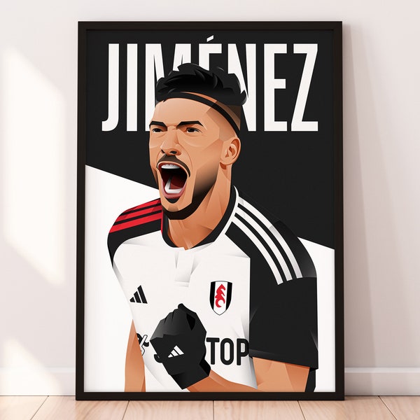 Raul Jiminez - Fulham - A4/A3 Football Print