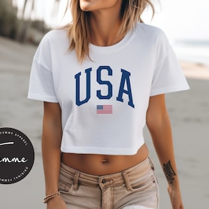 USA Flag Tshirt, 4th of July, USA Flag, USA Shirt , crop top, patriotic, Independence Day, Fourth of July, trendy, vintage,