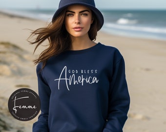 God Bless America, 4th of July Sweatshirt, Freedom Shirt, Fourth Of July, Patriotic Shirt, Independence Day Shirts, Patriotic Family Shirts