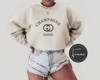 Champagne Gang Sweatshirt - Bachelorette Party Sweatshirt - Bridal Party Sweatshirt- Brunch Hoodie - Bridesmaid Gift-  Best Friend Gift