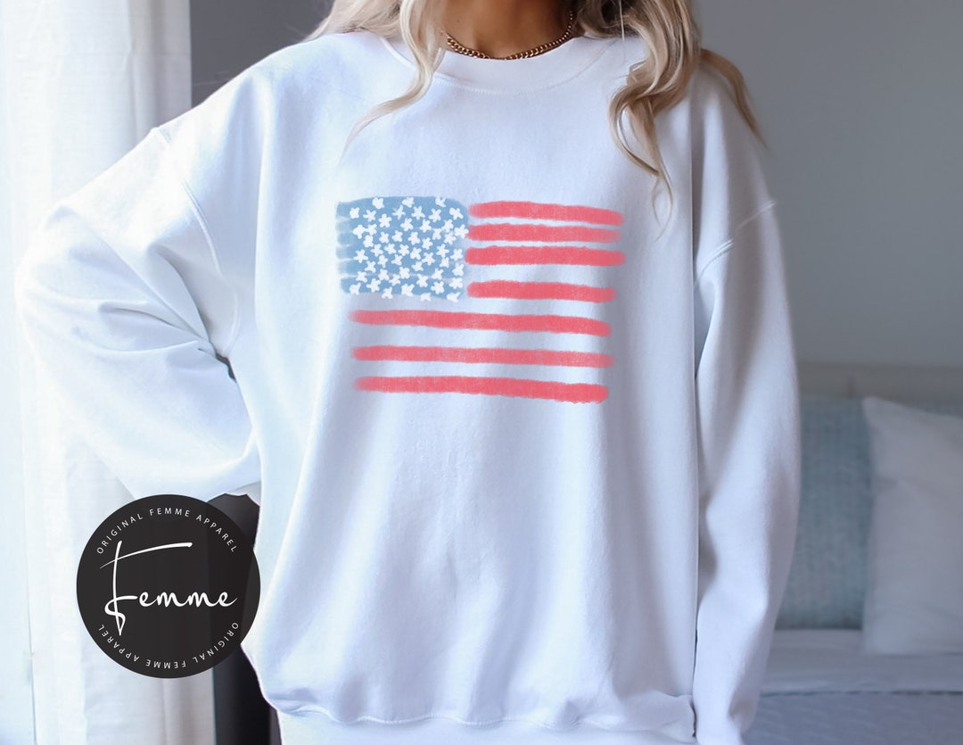 Sweatshirt With American Flag